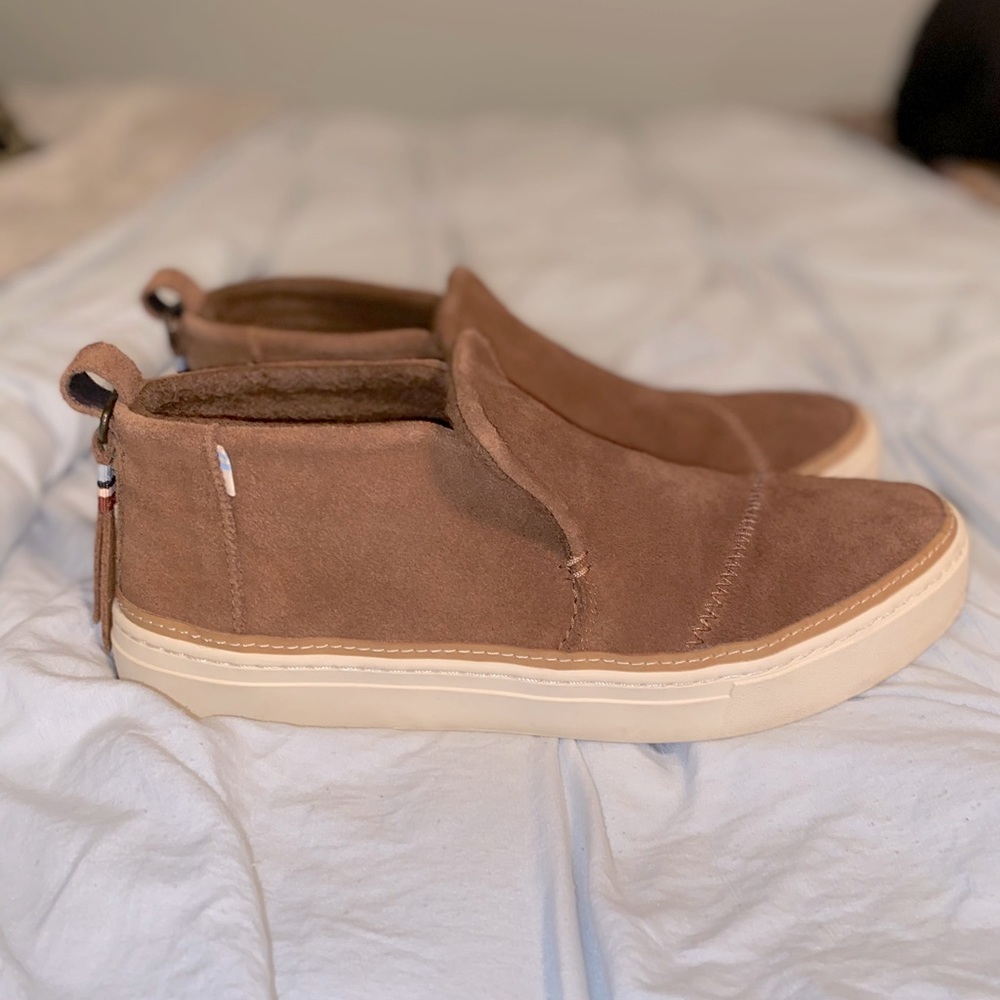 Toms Brown Suede Slip-On Sneakers